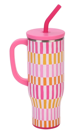 Thumbnail 1: Swig 30 oz Insulated Stainless Steel Mega Mug w/ Lid and Straw 