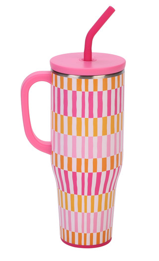 Thumbnail 1: Swig 40 oz Insulated Stainless Steel Mega Mug w/ Lid and Straw 