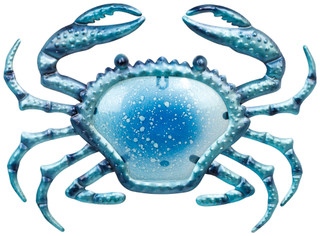 Thumbnail 1: Chesapeake Bay 16x13 In Metal and Glass Crab Decor  