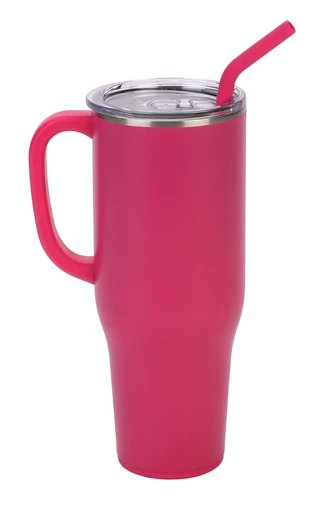 Thumbnail 1: Swig 40 oz Insulated Stainless Steel Mega Mug w/ Lid and Straw 