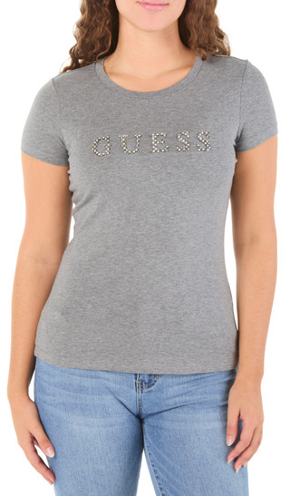 Thumbnail 1: Guess Juniors Short Sleeve Rhinestone Logo Tee 