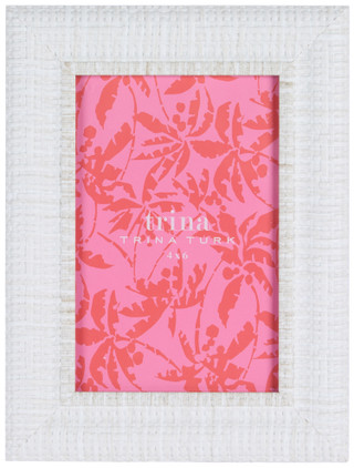 Thumbnail 2: Trina Turk 4x6 Resin Wicker Picture Frame  