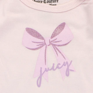Thumbnail 2: Juicy Couture 3 Pc Baby Girls Short Sleeve Onesie and Pants Set  