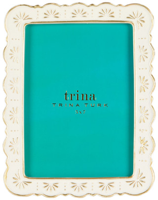 Thumbnail 2: Trina Turk 5x7 Gold Scalloped Edge Accent Picture Frame  