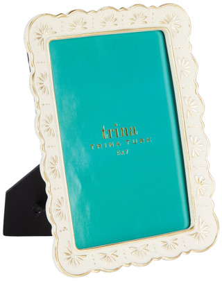 Thumbnail 1: Trina Turk 5x7 Gold Scalloped Edge Accent Picture Frame  