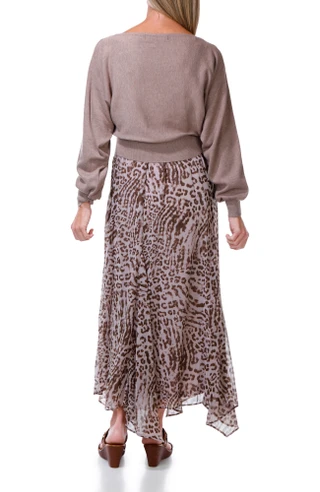 Thumbnail 2: TAYLOR Women's 2 Pc Long Sleeve Sweater & Leopard Print Maxi Dress 