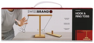 Thumbnail 1: Swiss Brand Wooden Hook & Ring Toss Game  