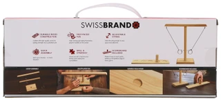 Thumbnail 2: Swiss Brand Wooden Hook & Ring Toss Game  