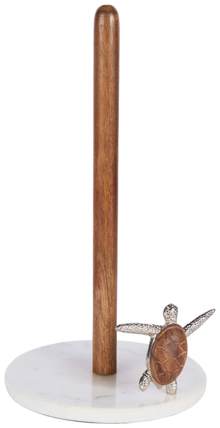 Thumbnail 1: INDIA CONNECTION Sea Turtle Marble Paper Towel Holder  