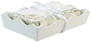 Thumbnail 2: Sugar Plum Party 6x9 Cozy Christmas Ceramic Tray and Guest Paper Napkins  