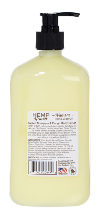Thumbnail 8: Hemp Heaven 18 oz Sweet Pineapple & Mango Body Lotion  