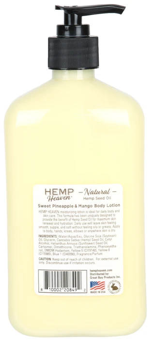 Thumbnail 6: Hemp Heaven 18 oz Sweet Pineapple & Mango Body Lotion  