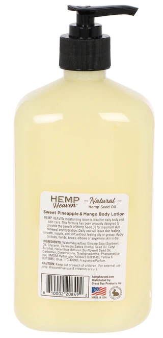 Thumbnail 7: Hemp Heaven 18 oz Sweet Pineapple & Mango Body Lotion  
