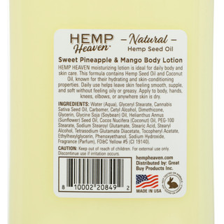 Thumbnail 10: Hemp Heaven 18 oz Sweet Pineapple & Mango Body Lotion  