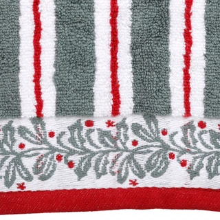 Thumbnail 2: MARTHA STEWART EVERYDAY 28x54 Cotton Christmas Bath Towel 