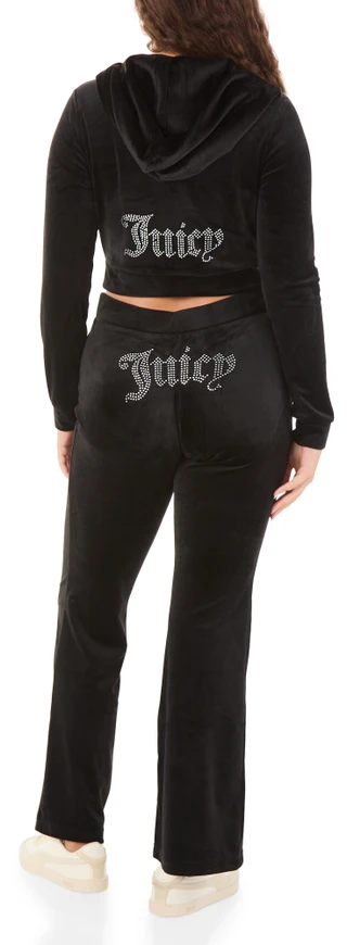 Thumbnail 2: Juicy Couture Juniors' Embossed Velour Hoodie Track Pant Set  