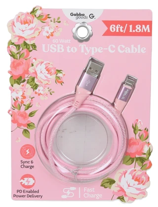 Thumbnail 1: GABBA GOODS USB to Type-C Charger Cable  