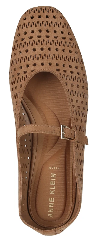 Thumbnail 3: ANNE KLEIN Women's Suede Perforated Mary Jane Shoes  