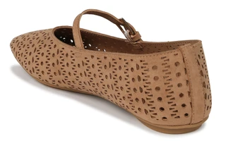 Thumbnail 4: ANNE KLEIN Women's Suede Perforated Mary Jane Shoes  