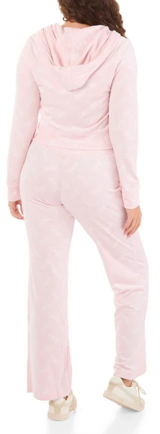 Thumbnail 2: Juicy Couture Juniors' Embossed Velour Hoodie Track Pant Set  