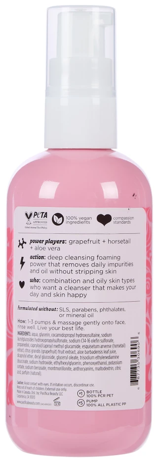 Thumbnail 2: Pacifica 8 oz Grapefruit Bubbles Gel to Foam Purifying Cleanser  