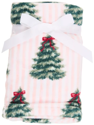 Thumbnail 1: MARTHA STEWART EVERYDAY 2 Pk Christmas Trees & Stripes Hand Towels Set 