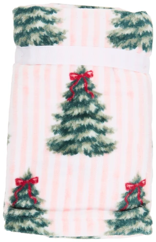 Thumbnail 2: MARTHA STEWART EVERYDAY 2 Pk Christmas Trees & Stripes Hand Towels Set 