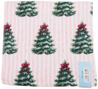 Thumbnail 1: MARTHA STEWART EVERYDAY 28x54 Christmas Trees & Stripes Bath Towel 