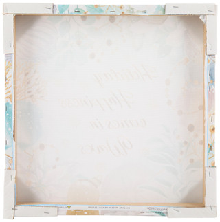 Thumbnail 2: . 16x16 Coastal Christmas Holiday Happiness Canvas Print 