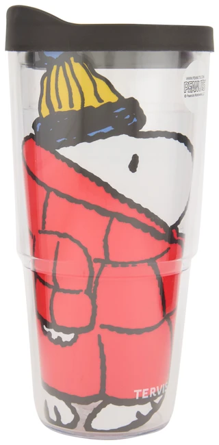 Thumbnail 1: Tervis 24 oz Peanuts Christmas Cozy Snoopy Tumbler 