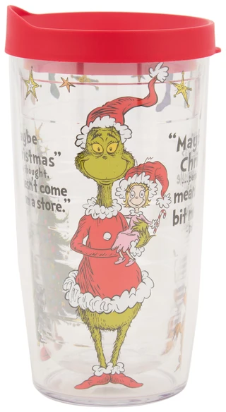 Thumbnail 1: Tervis 16 oz Dr. Seuss Grinch Christmas Quote Tumbler 