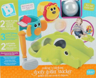 Thumbnail 1: B Kids  Goofy Golfer Stacker Toy with Club & Light-Up Golf Ball 