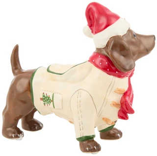 Thumbnail 2: BLUE SKY 9 in Christmas Doggie in Hat, Coat & Scarf Decor 