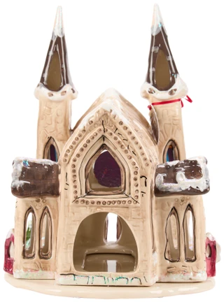 Thumbnail 2: BLUE SKY 15 in Large Christmas Cathedral Tea Light Holder 