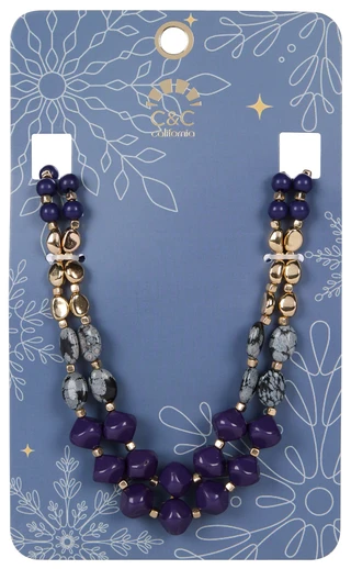 Thumbnail 1: C&C California Beaded Necklace with Stone Accents 