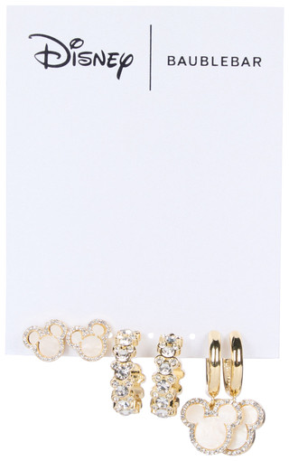 Thumbnail 1: Baublebar 3 Pk Gold Tone Disney Mickey Mouse Earrings Set 