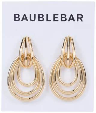 Thumbnail 1: Baublebar Gold Tone Multi-Layered Drop Earrings 