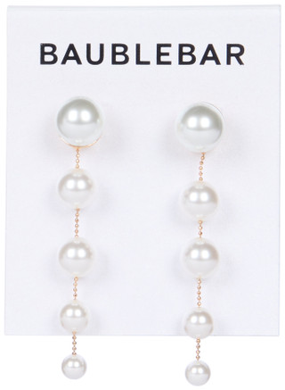 Thumbnail 1: Baublebar Gold Tone Pearl Drop Earrings 