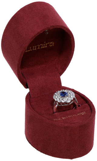Thumbnail 1: Lumira Silver Tone Crystal Oval Ring  