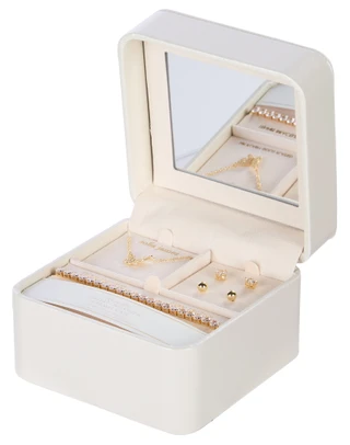 Thumbnail 2: Sofia James Gold Tone Butterfly Jewelry Gift Set with Travel Case 