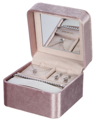 Thumbnail 2: Sofia James Silver Tone Jewelry Set with Travel Case 