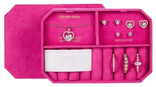 Thumbnail 1: Devin Rose  Gold Tone Jewelry Gift Set with Travel Case 