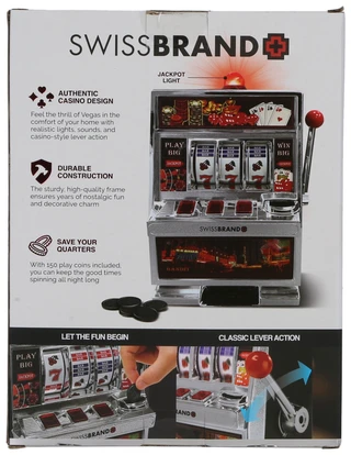Thumbnail 2: Swiss Brand Retro Mini Slot Machine Toy & Coin Bank  