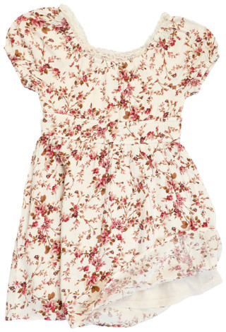 Thumbnail 2: Lea Kids Little Girls Short Sleeve Floral Dress 