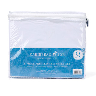 Thumbnail 2: Caribbean Joe Queen Size 5 Pc Oceana Hem Sheet Set 