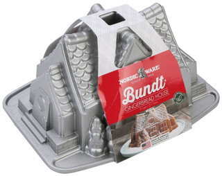 Thumbnail 1: Nordic Ware Bundt Gingerbread House Cake Pan 