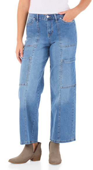 Thumbnail 1: Celebrity Pink Juniors' Wide Leg Cargo Jeans  
