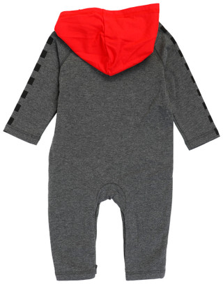 Thumbnail 2: Andy & Evan Baby Boys Long Sleeve Hooded Race Car Romper  