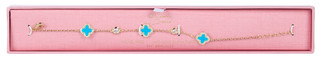 Thumbnail 1: Mulberry & Broome Flash Gold Plated Clover Bracelet 