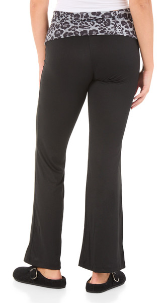 Thumbnail 2: Trixxi Juniors' Leopard Fold Over Flare Leggings 